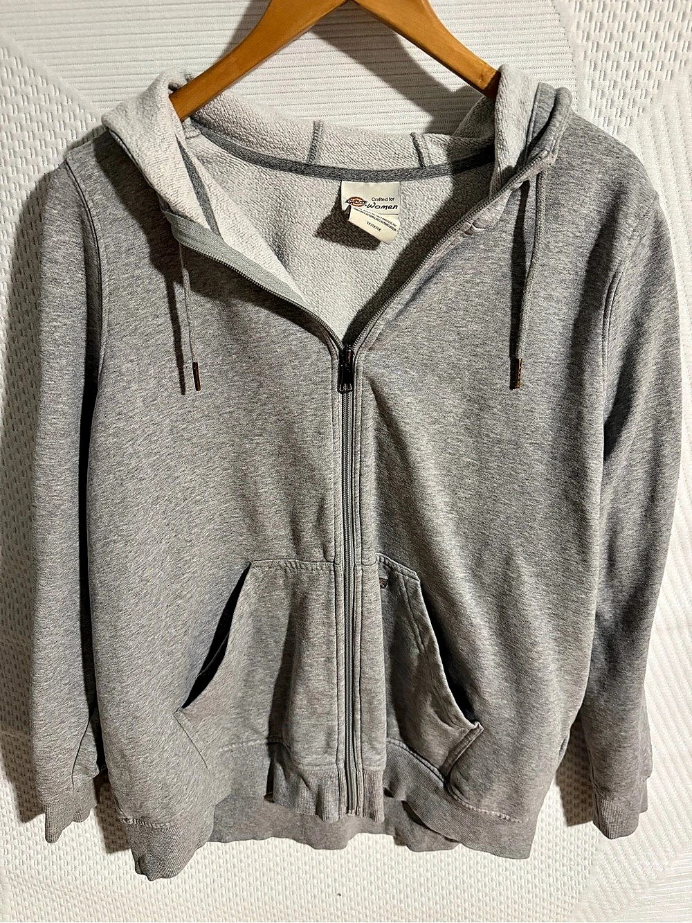Dickies Crafted for Women Full-Zip Hoodie Gray Size 1X